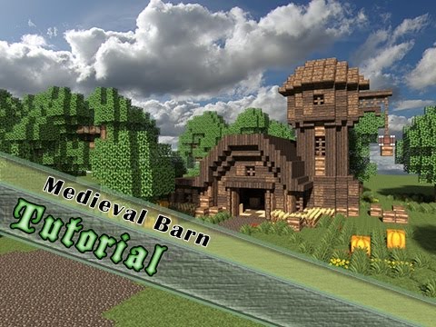 Minecraft Tutorial: How to Build A Medieval Barn/Stables! - YouTube