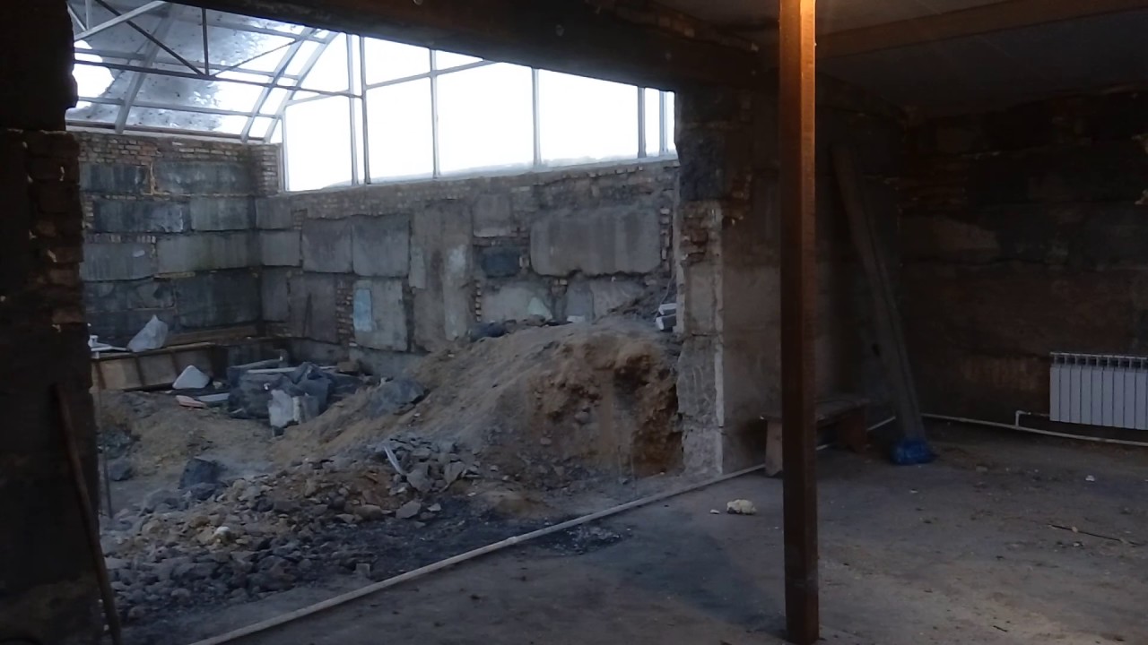 Пробивка проема ворот в несущей стене 5 заключительная часть - YouTube