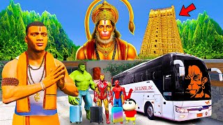 Franklin & Shin Chan Build a Biggest Hanuman Temple at Franklin’s Home in Gta 5 in Telugu screenshot 4