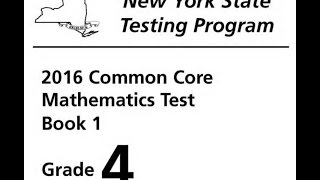 2016 Grade 4 Mathematics Test Released Questions #4