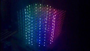 Homage by a 10x10x10 RGB-LED-cube