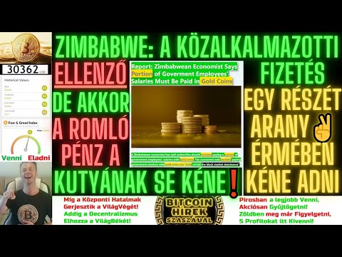 Bitcoin Hírek (1666)- Zimbabwe: A Fizetés egy részét Arany Érmében kéne adniA Romló Pénz Nem Kéne