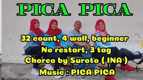 Pica Pica #linedance #beginner #choreo by Suroto ( INA ) -September 2024 #demo by Suroto & friend