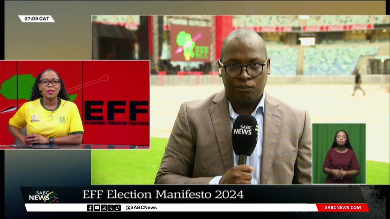 EFF Manifesto Launch 2024 I Samkele Maseko updates on the programme from the Moses Mabhida Stadium