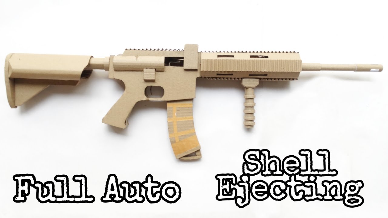 How To Make A PUBG M416 Rifle from Cardboard - YouTube