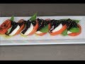 Caprese salad with eggplant/Ensalada Caprese con berenjena