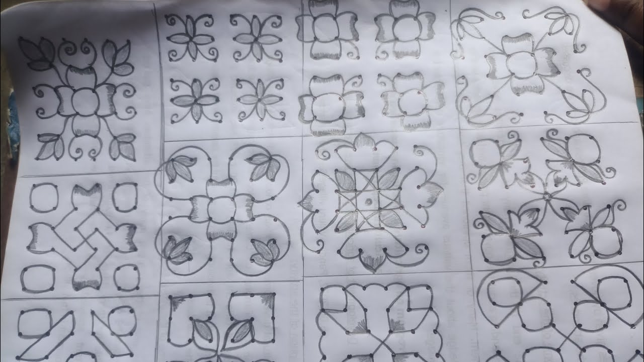 16Days 16Muggulu 6*6New Creative Muggulu#simplemuggulu#easymuggulu#rangoli#art 