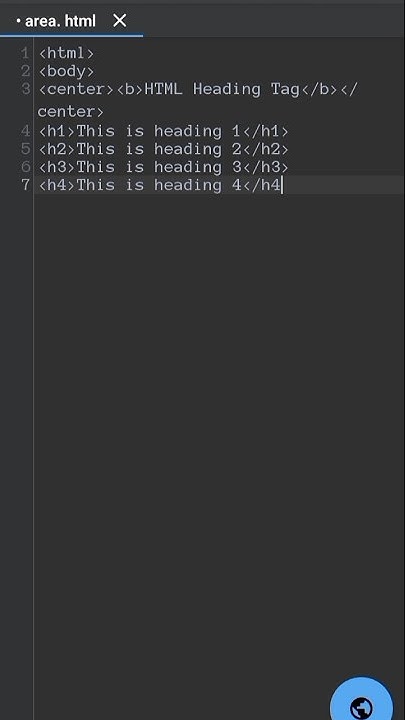 HTML Heading Tag || With Example - YouTube