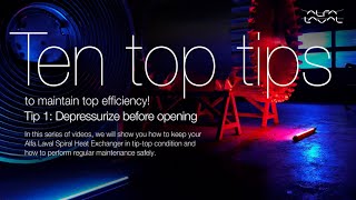Operate your spiral heat exchanger safely with the help of our ten top tips! - Tip #1