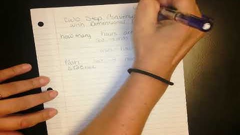 Dimensional analysis two step conversions