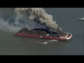 LIVE: FIRE BREAKS OUT on river barge in Delaware as firefighters race to stop flames