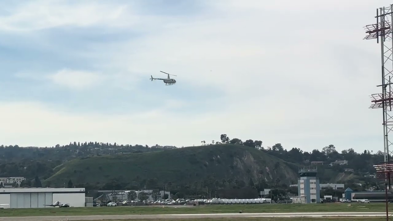 Robinson R66 N266RH Helicopter taking off from Torrance Airport 