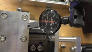 Home-brew servo + ball screw and dial indicator