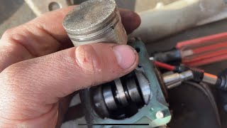 A Look Inside A Blown Stihl Bg 55 Engine, Showing Why It Knocked And Why It Had Low Compression