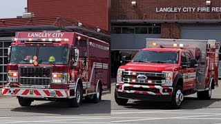 Langley City Fire Rescue - Engine 1 & Squad 1 Responding