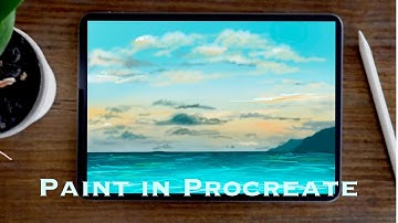 How to draw Ocean in Procreate |iPad Painting Tutorial |The Pro Art| Paint with free brushes |Easy