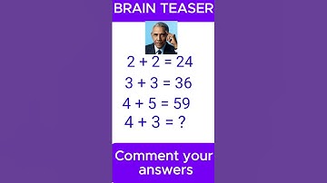 🤔🧠 "Solve This Math Riddle If You’re a Genius! 💡 #LogicPuzzle #MindGames"