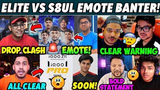 Elite vs S8ul Drop Clash & Emote Banter, TSG Ritik Open Warning🥵, Gaming Aura Clarify🤔, TAG Joining? screenshot 1
