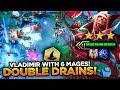 ⭐⭐⭐VLADIMIR WITH 6 MAGES ON THE NEW SET! GUARANTEED DOUBLE DRAINS! | Teamfight Tactics