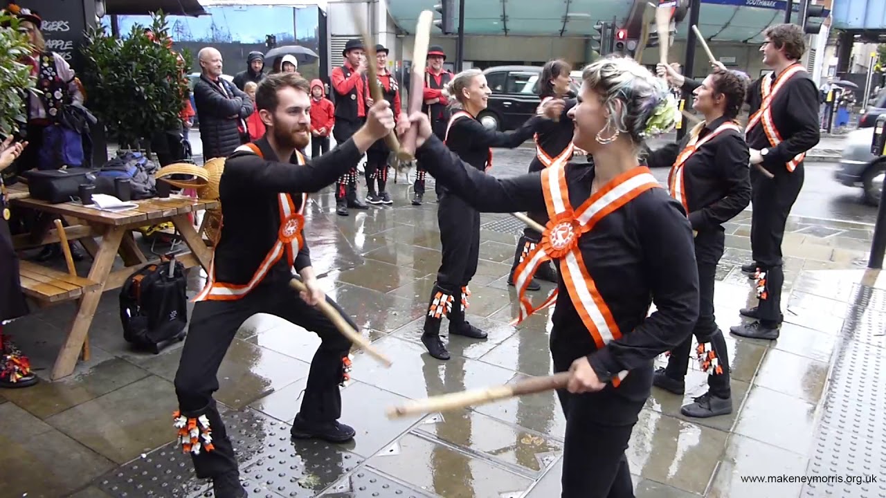 Makeney Morris dancing Gathering Storm at the Morris Federation Day of Dance 2018