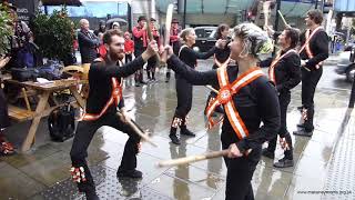 Makeney Morris dancing Gathering Storm at the Morris Federation Day of Dance 2018