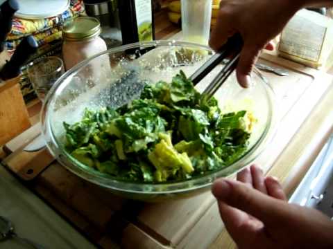 CAESAR SALAD (PART 2 of 2) ~ RAW VEGAN STYLE ~ Vid#58