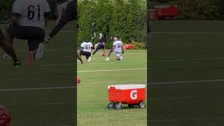 Dalton Risner￼ stretches for his first workout with the Bengals Wealth