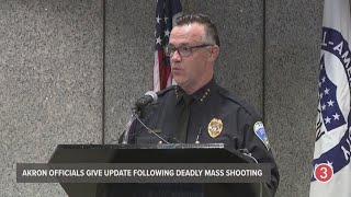 Akron Police Chief Brian Harding updates investigation into mass shooting