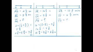 Algebra 1: Addition and subtraction of line segments