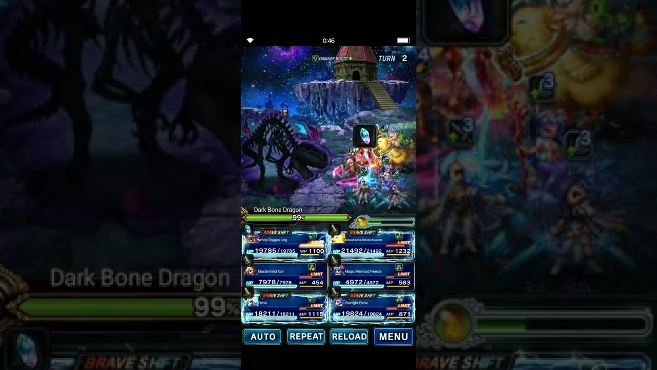 FFBE Dark Vision 20: Dark Bone Dragon Both Stages1&2 Minimal Gears: Ft. BS Family