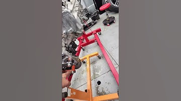 Mounting an Engine to an Engine Stand from an Engine Crane DIY #Engine #enginerebuild #enginestand