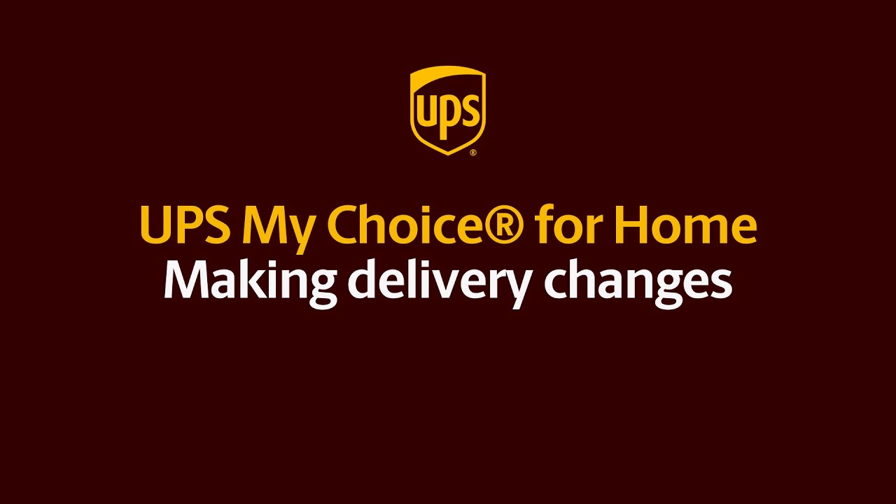 How to make changes to your UPS delivery using Emails Notifications