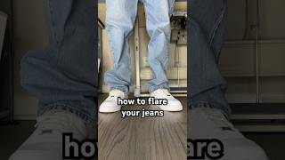 how to flare your jeans #sewing #sewingtutorial #upcycling #diy #flaredjeans #tutorial #streetwear