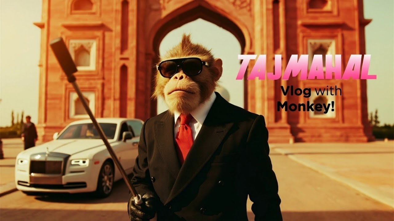Suit वाला Monkey बना Vlogger – सीधा आगरा ताज में!Vlogging with Swag – Monkey का ताज महल सफर!