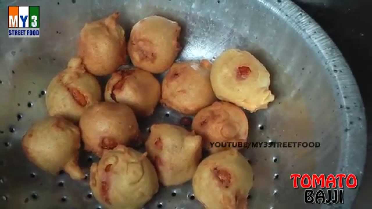 TOMATO BAJJI - Rajahmundry Street Foods - ANDHRA STREET FOOD street food