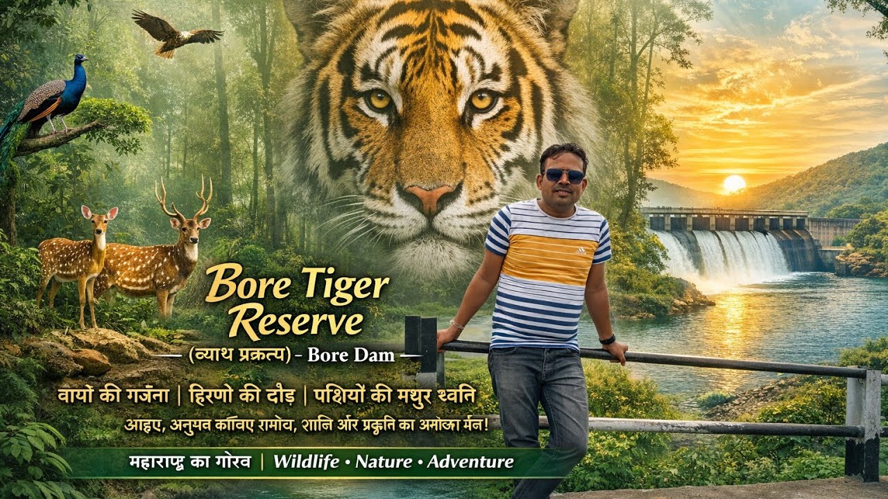 BOR🐅 Tiger reserve wild life sanctuary (बोर व्याघ्र प्रकल्प) Adventure jangle safari #volg 
