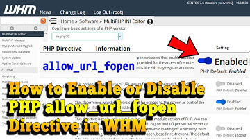 How to enable and disable the PHP allow_url_fopen directive? [EASY GUIDE]☑️