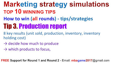 How to win Markstrat   Top 10 winning tips   Round 1 to 10   Step by Step guide   Tip 3 Production