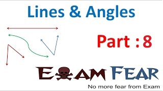 Maths Lines and Angles part 8 (Questions 1: Related Angles) CBSE Class 7  Mathematics VII