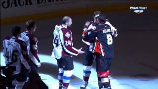 Teemu Selanne named all three stars in last game, takes final lap with Giguere