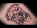 Tatuaje  retrato perro -  blanco y negro