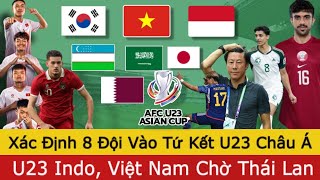 🛑Xác Định 8 Đội Vào Tứ Kết U23 Châu Á 2024 | U23 INDO Và VN Chờ U23 Thái Lan Tụ Họp | Lịch Thi Đấu