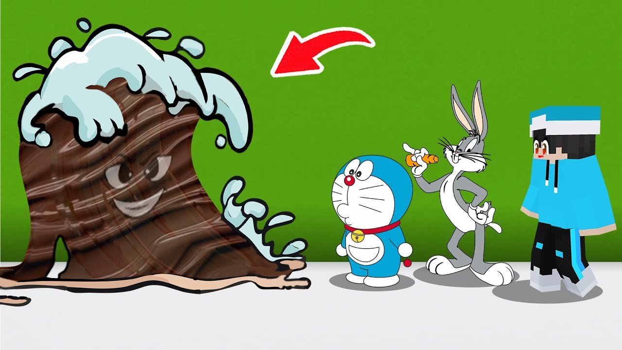 ماين كرافت لكن تسونامي الشوكولاتة تلاحقنا !!؟ 🤯💥