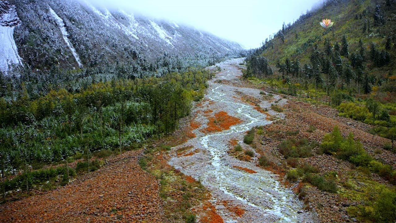 Magnífica China: Rocas carmesí bajo los glaciares china southern airlines