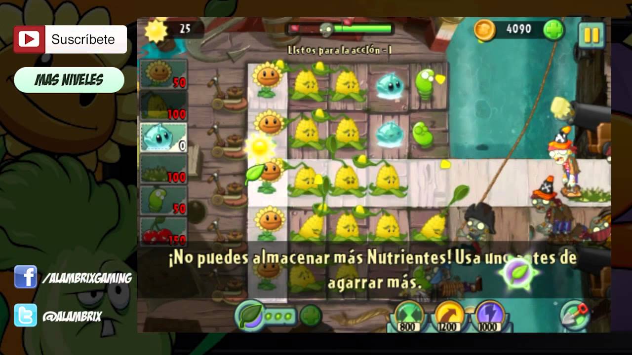 Plants Vs Zombies 2 - Listos para la acción nivel 1 - YouTube