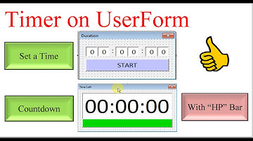 Excel VBA - Create Countdown Timer on UserForm