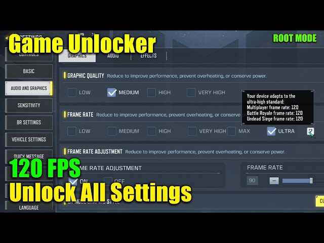 How to Unlock ALL SETTINGS in Call of Duty Mobile + 120 FPS | Game unlocker for Cod Mobile class=