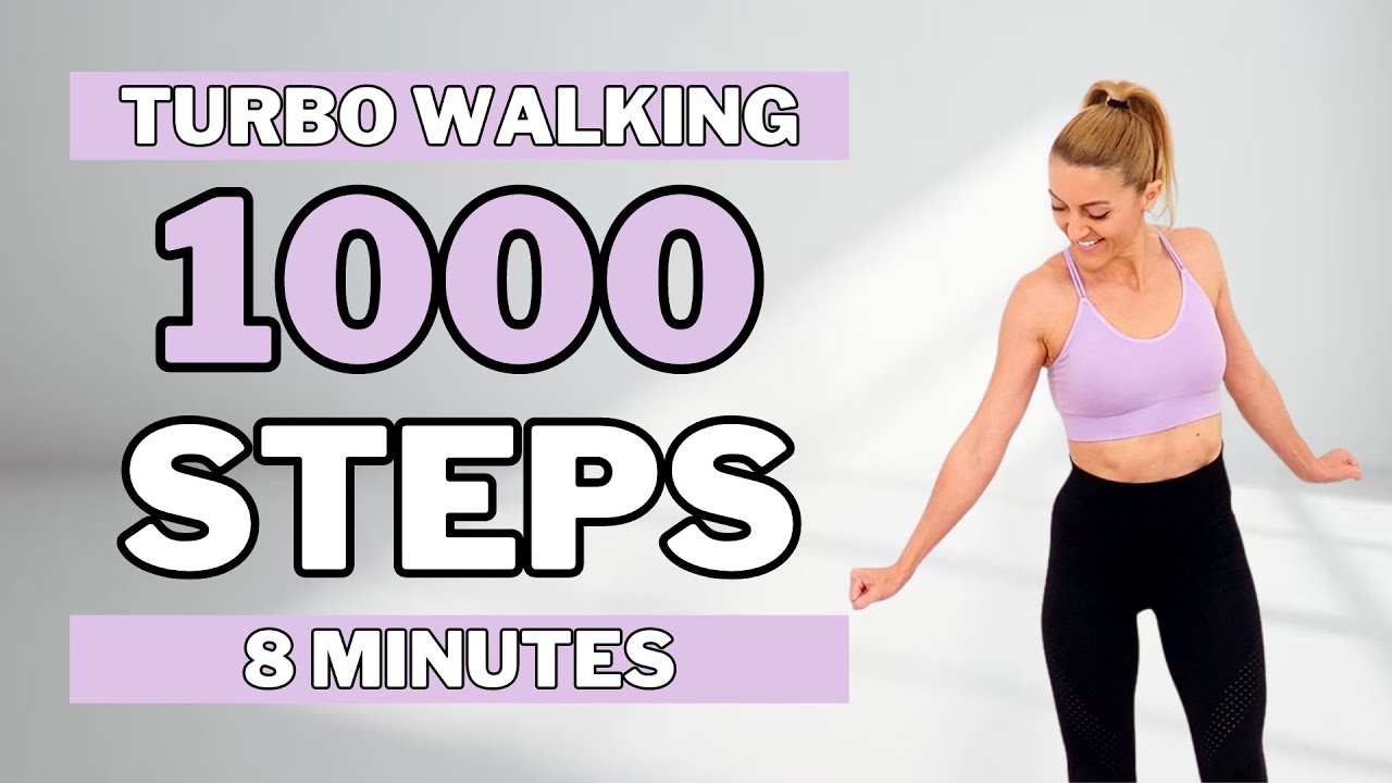 🔥1000 STEPS WALKING for WEIGHT LOSS🔥8 MIN POWER WALK🔥KNEE FRIENDLY🔥NO JUMPING🔥FAT BURNING CARDIO🔥