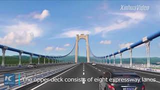 Main Towers Of World S 1St High-Speed Railway Suspension Bridge Completed