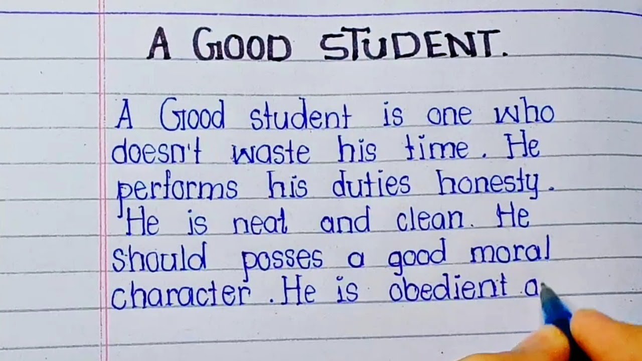 essay on good student for class 1